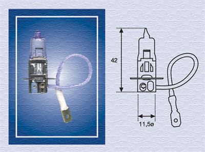 Bulb, front fog light MAGNETI MARELLI 002554100000