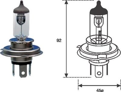 Bulb, spotlight MAGNETI MARELLI 002555100000