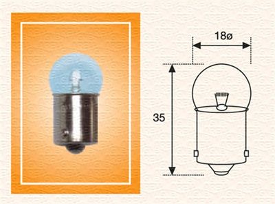 Bulb, licence plate light MAGNETI MARELLI 004009100000