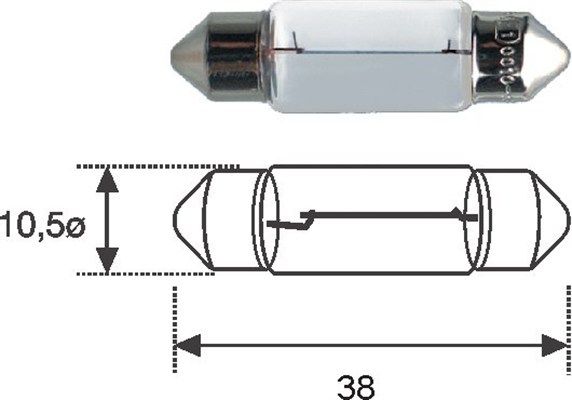 MAGNETI MARELLI 009418100000 Bulb, licence plate light