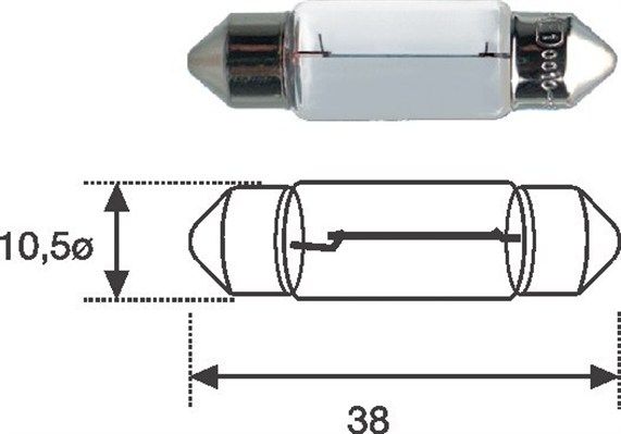 MAGNETI MARELLI 009461100000 Bulb, licence plate light