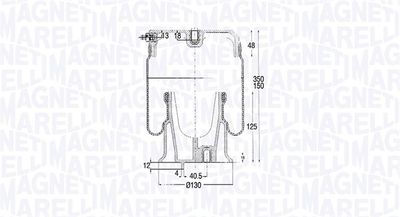 Bellow, air suspension MAGNETI MARELLI 030607020185