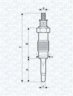 MAGNETI MARELLI 062500300304 Glow Plug