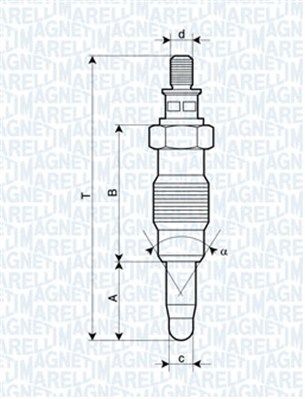 MAGNETI MARELLI 062900008304 Glow Plug