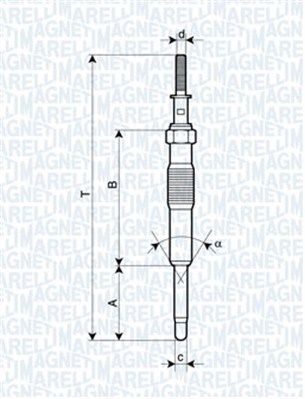 MAGNETI MARELLI 062900034304 Glow Plug