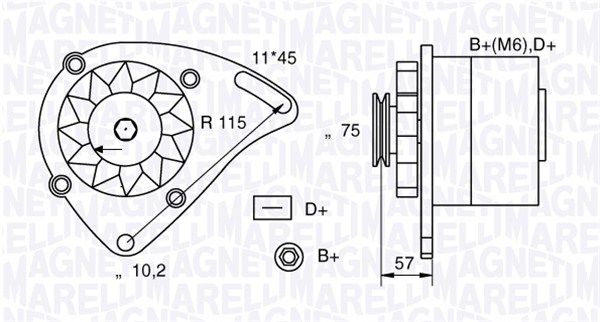 MAGNETI MARELLI 063321067010 Alternator