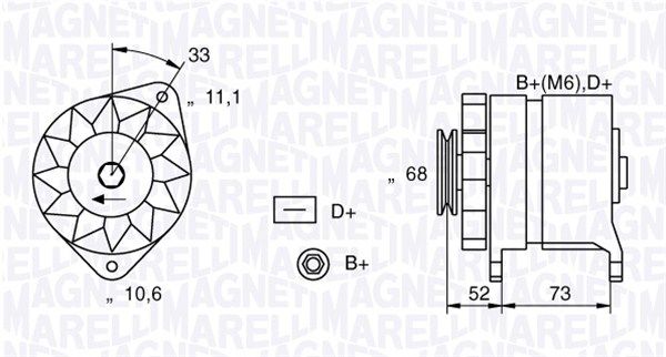MAGNETI MARELLI 063321154010 Alternator