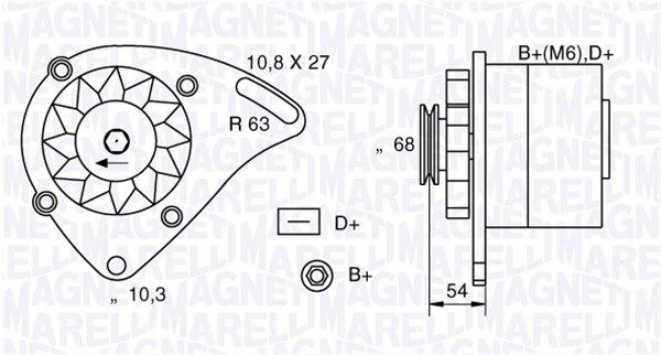 MAGNETI MARELLI 063321165010 Alternator