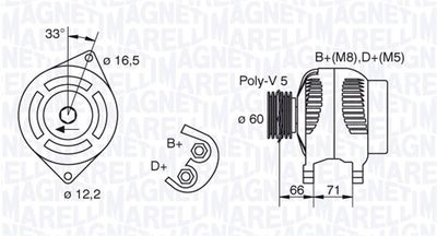 Alternator MAGNETI MARELLI 063321606010