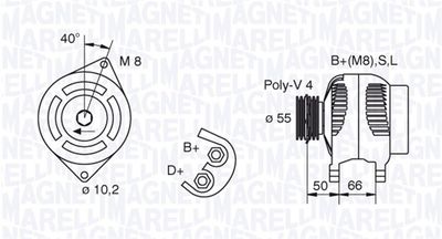 Alternator MAGNETI MARELLI 063321607010