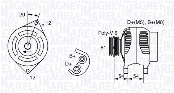 MAGNETI MARELLI 063321826010 Alternator