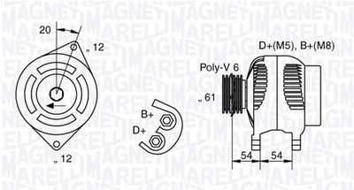 Alternator MAGNETI MARELLI 063321826010