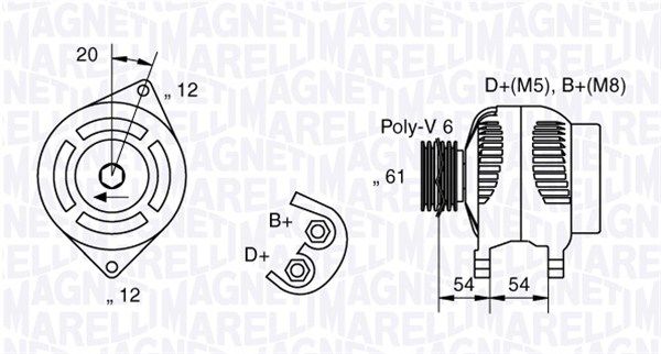 MAGNETI MARELLI 063321833010 Alternator