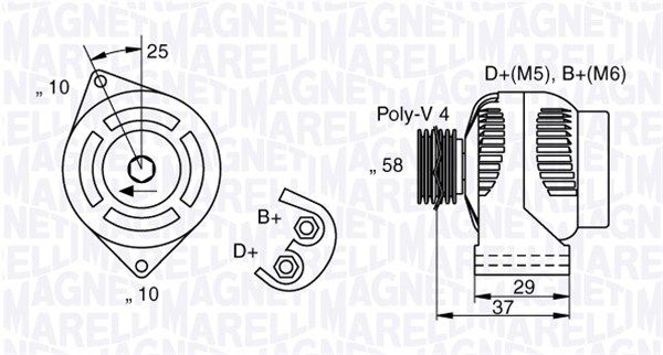 MAGNETI MARELLI 063341658010 Alternator