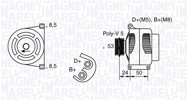 MAGNETI MARELLI 063377007010 Alternator