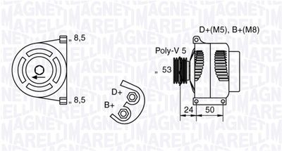 Alternator MAGNETI MARELLI 063377007010