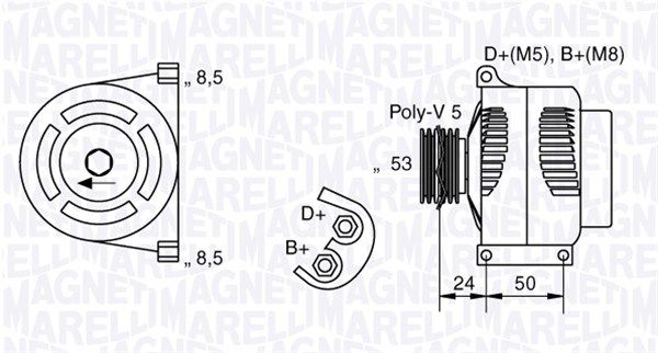 MAGNETI MARELLI 063377008010 Alternator
