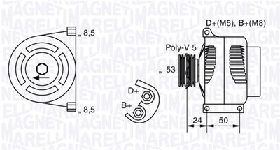 Alternator MAGNETI MARELLI 063377008010