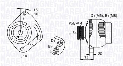 Alternator MAGNETI MARELLI 063377011010