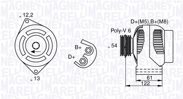 MAGNETI MARELLI 063377018010 Alternator