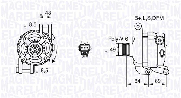 MAGNETI MARELLI 063377417010 Alternator