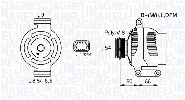 MAGNETI MARELLI 063377425010 Alternator