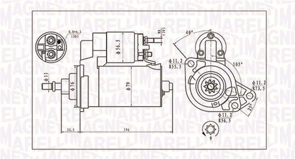 MAGNETI MARELLI 063720295010 Starter
