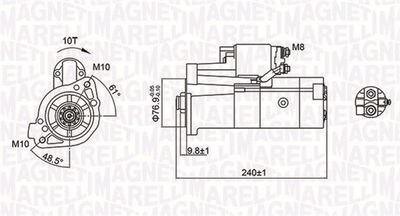 Starter MAGNETI MARELLI 063721221010