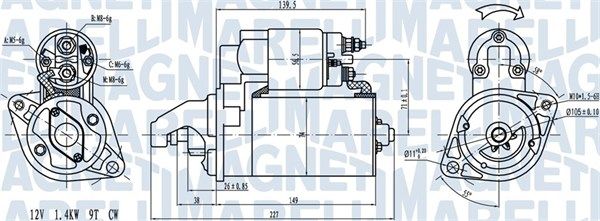 MAGNETI MARELLI 063721256010 Starter