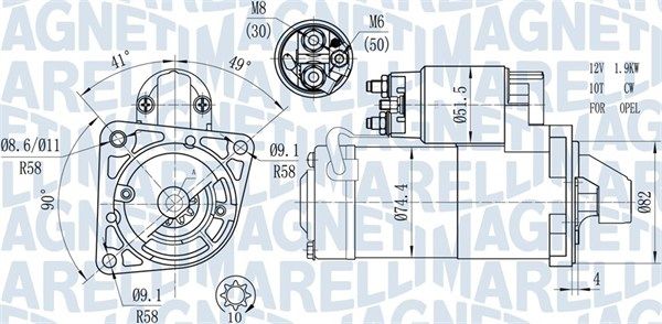 MAGNETI MARELLI 063721428010 Starter
