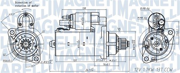MAGNETI MARELLI 063721508010 Starter