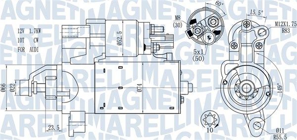 MAGNETI MARELLI 063721563510 Starter