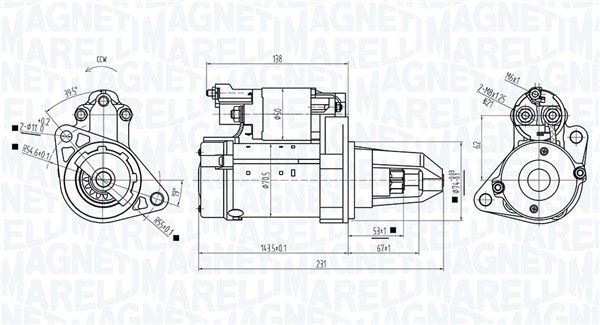 MAGNETI MARELLI 063725589010 Starter