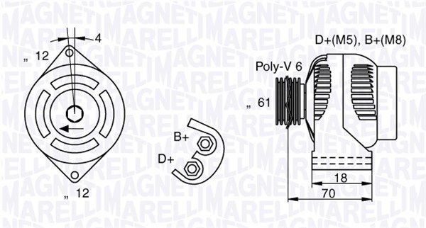 MAGNETI MARELLI 063730029010 Alternator