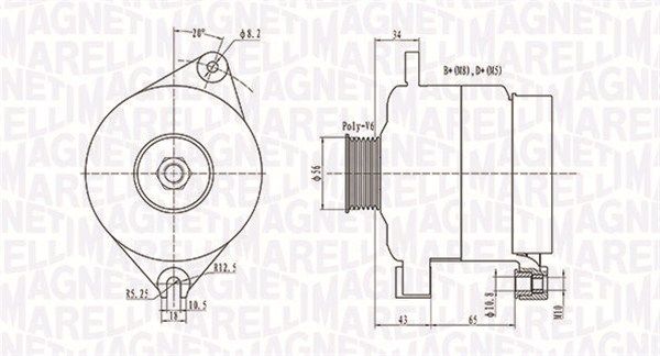 MAGNETI MARELLI 063731086010 Alternator