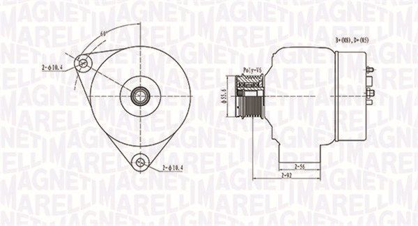 MAGNETI MARELLI 063731090010 Alternator