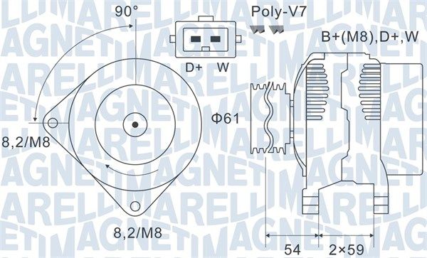 MAGNETI MARELLI 063731143010 Alternator