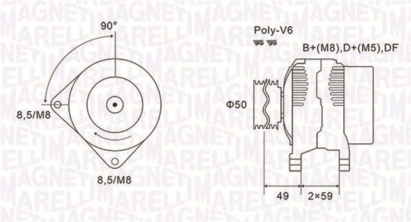 MAGNETI MARELLI 063731147010 Alternator