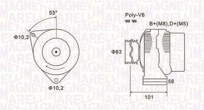 Alternator MAGNETI MARELLI 063731152010