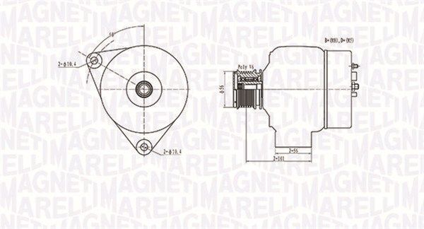 MAGNETI MARELLI 063731209010 Alternator
