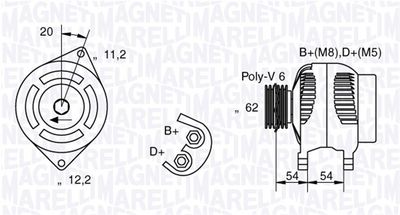 Alternator MAGNETI MARELLI 063731223010