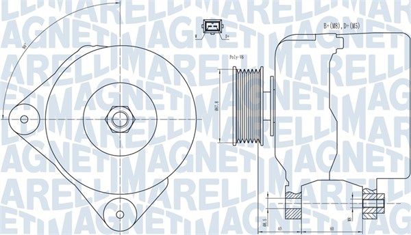 MAGNETI MARELLI 063731228010 Alternator