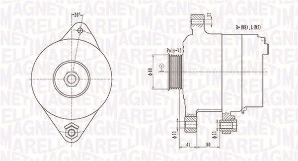 MAGNETI MARELLI 063731258010 Alternator