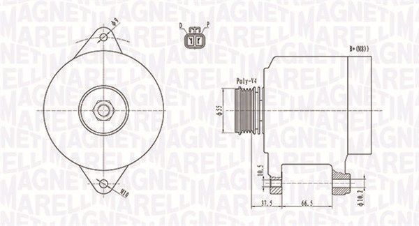 MAGNETI MARELLI 063731283010 Alternator