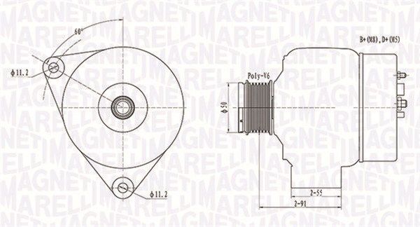 MAGNETI MARELLI 063731300010 Alternator