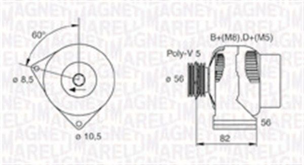 MAGNETI MARELLI 063731305010 Alternator