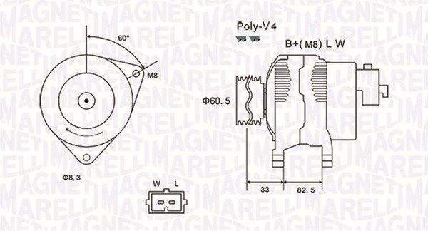MAGNETI MARELLI 063731317010 Alternator