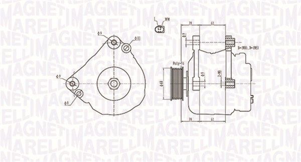 MAGNETI MARELLI 063731402010 Alternator