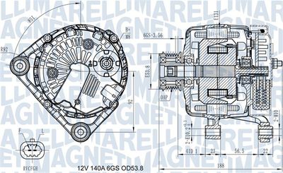 Alternator MAGNETI MARELLI 063731406710