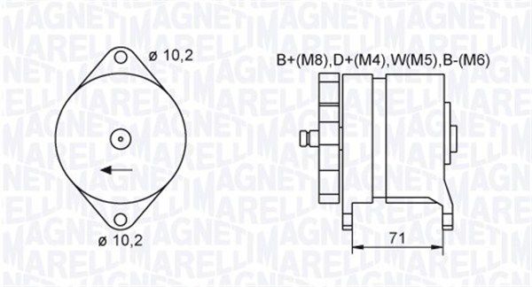 MAGNETI MARELLI 063731438010 Alternator